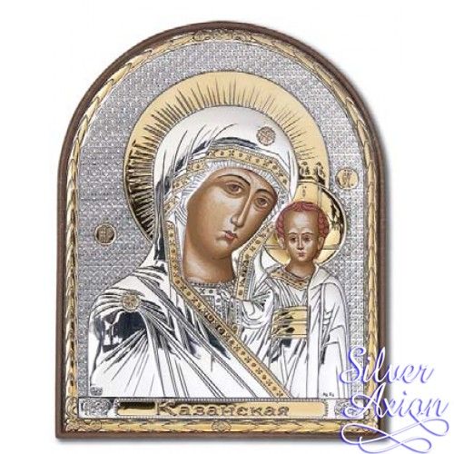Серебряная Икона Казанская