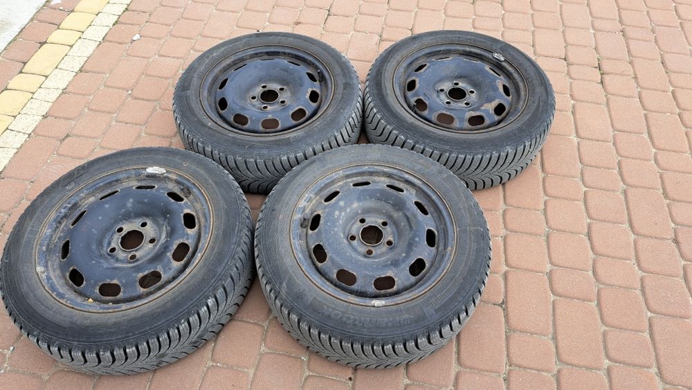 Opony zimowe 185/60R15 wraz z felgami stalowymi