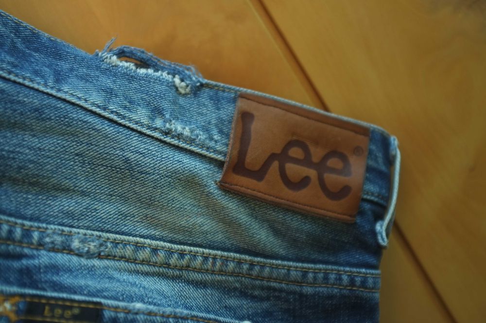 jeansy Lee Kuna Boyfriend W28 L33 z wysokim stanem washed denim