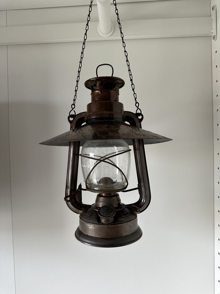 Lampa naftowa zabytkowa niemiecka Bat no 158