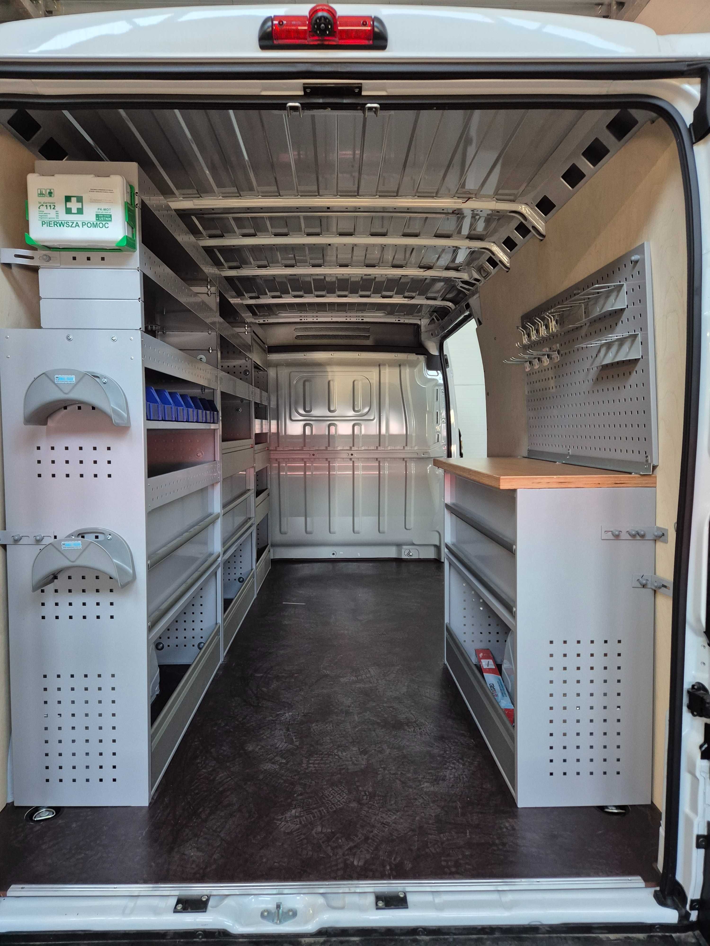Zabudowa serwisowa warsztatowa Master Ducato L3H2 w 24h z montazem