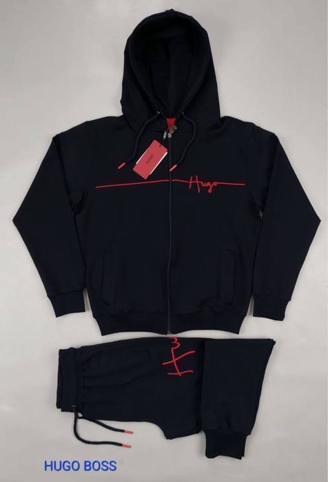 РАСПРОДАЖА! Hugo Boss мужской спортивный костюм , Трехнитка
