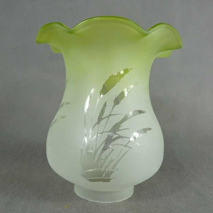 Zielony TULIPAN klosz LAMPA NAFTOWA 8,3 cm