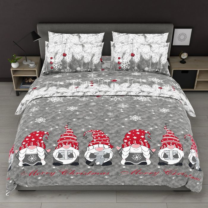 Комплект постільної білизни із натуральної бавовни. Полутоний.