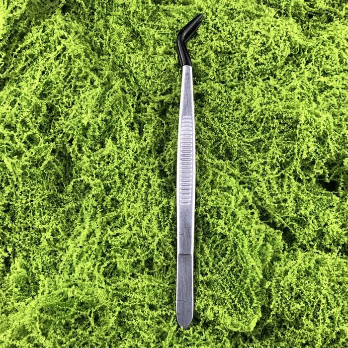 Pęseta zakrzywiona z gumową końcówką16 cm