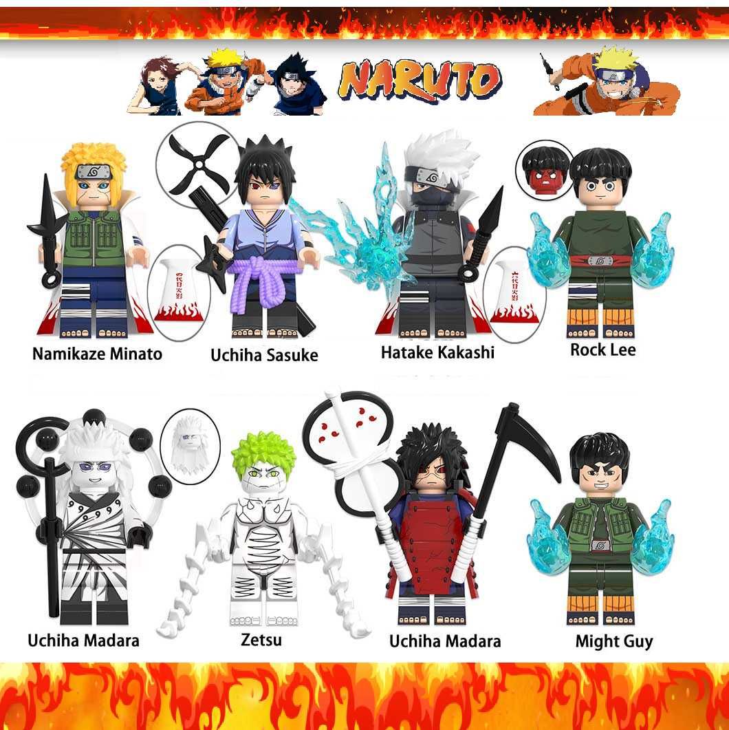 Coleção de bonecos minifiguras Naruto nº9 (compatíveis Lego