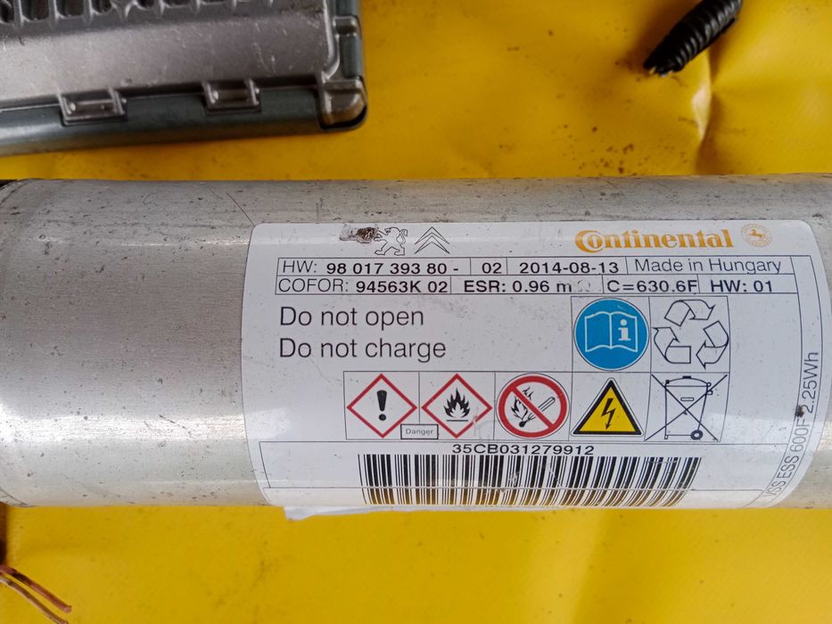 Kondensator, moduł, klema , bezpieczniki, strat stop Peugot Citroen