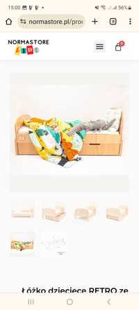 Łóżko dziecięce RETRO ze sklejki - 80x160 z szufladą normastore