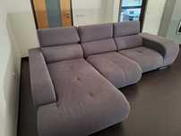 Sofá c/chaise longue + 2 bancos