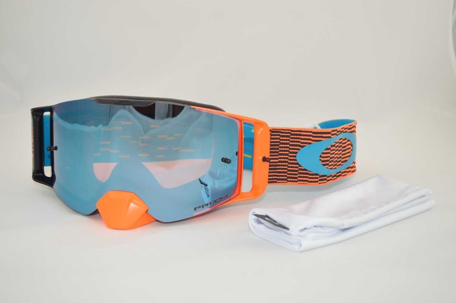 Gogle Oakley Frontline MX Equalizer Orange Blue PRIZM Sapphire atv