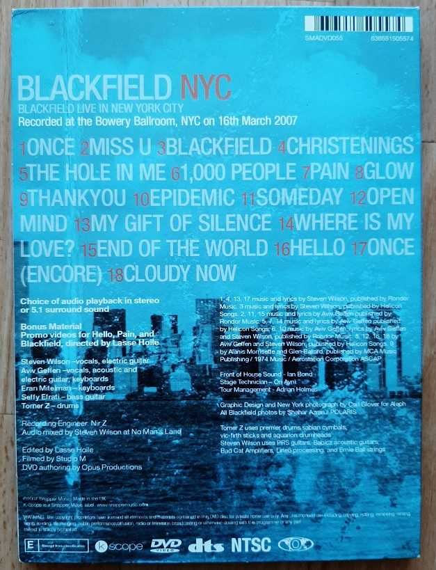 DVD *** Blackfield NYC Live in New York City