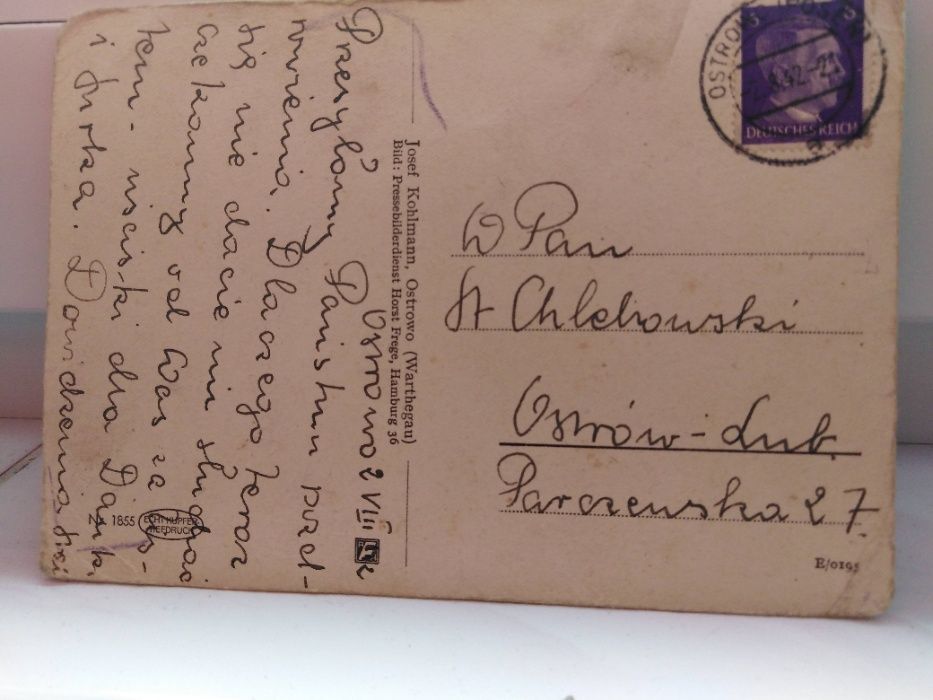 pocztowka Ostrowa z roku 1942