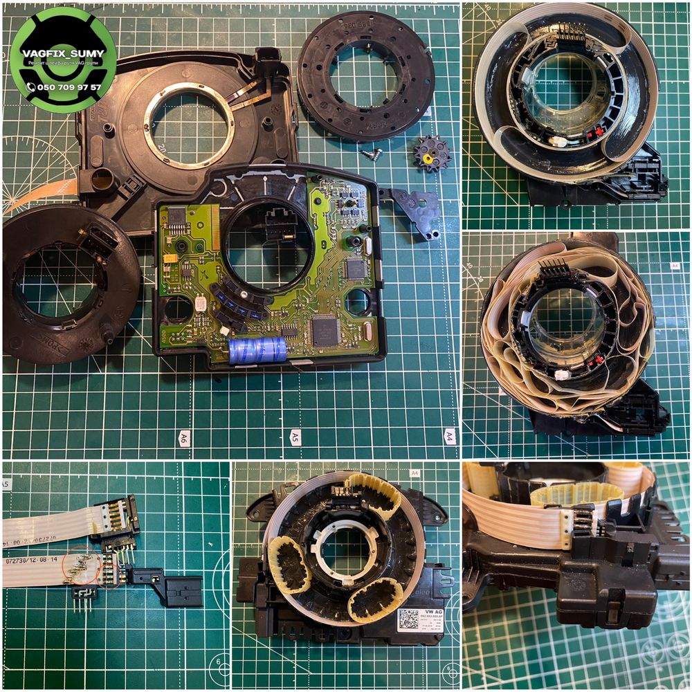 Ремонт шлейфа руля, Подрулевой блок 5K0953569,5Q0953569 VW/SKODA/AUDI