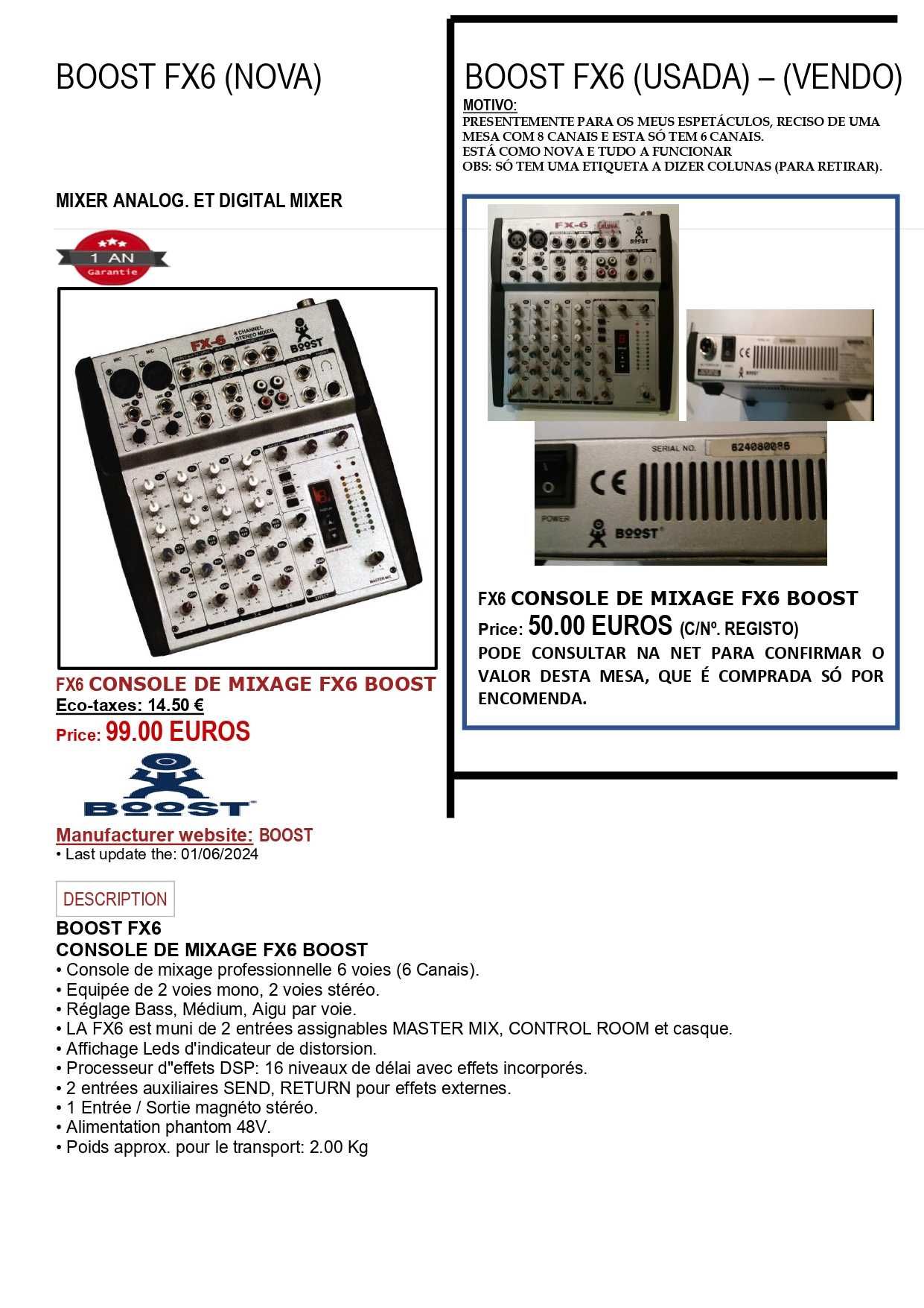 Mesa Misturadora - Analógica e Digital Mixer