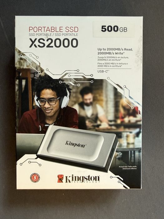 Продаю зовнішній SSD Kingston 500 gb новий запакований