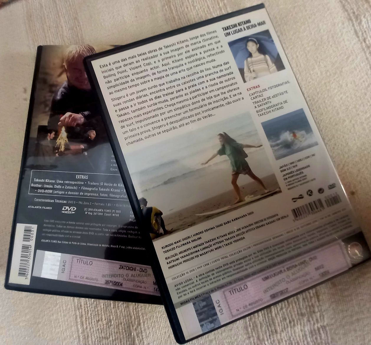 Dois filmes dvds de Takeshi Kitano