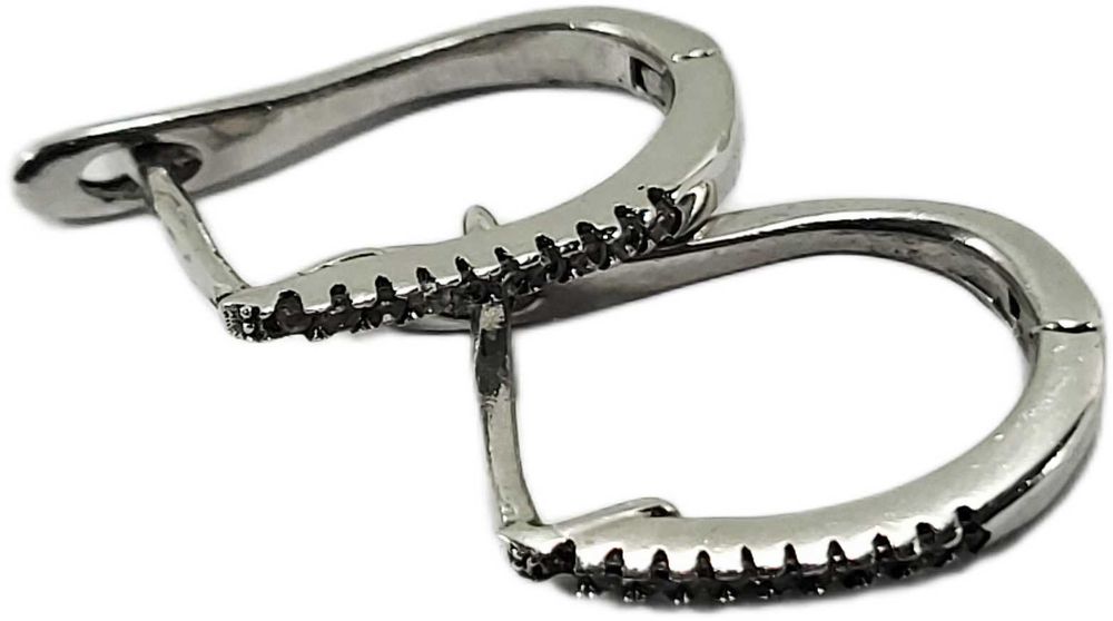 Srebrne drobne kolczyki z cyrkoniami 925 angielskie zapięcie