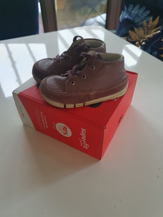 Buciki trzewiki Superfit Flexy Lila Nappa Velour 20 fioletowe skòra
