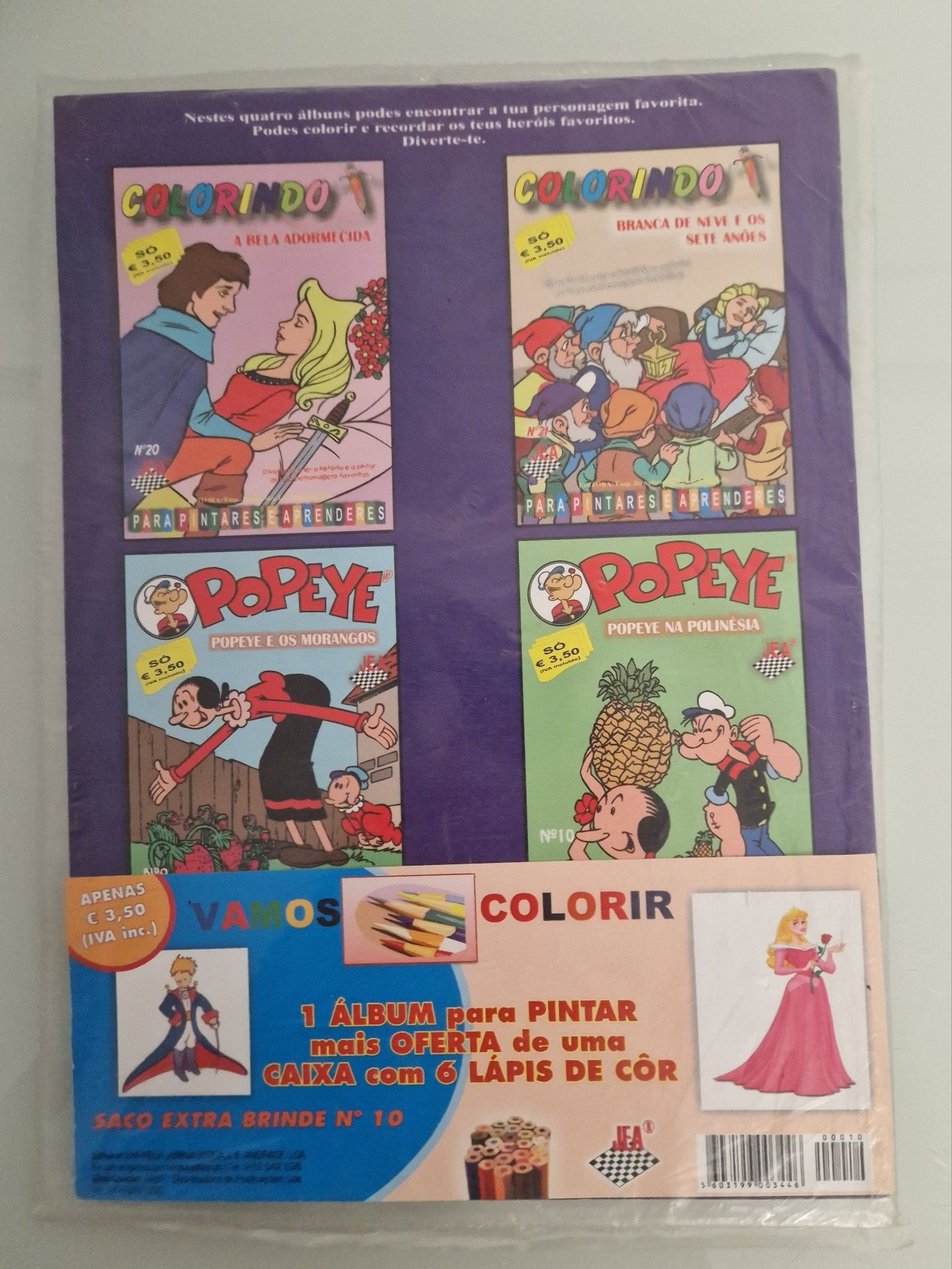 Livro Pinturas - Popeye - Olivia - Brutus