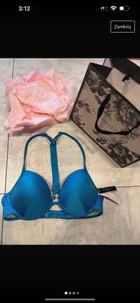 Victoria’s Secret Gora bikini Malibu 34 C 75C nowa Cosmo kryształki