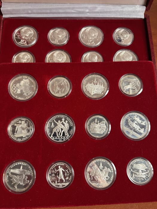 Полный набор серебряных монет Олимпиада 1980