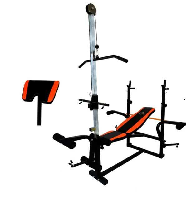Скамья для жима wcg-0070 тяга брусья приставка скотта