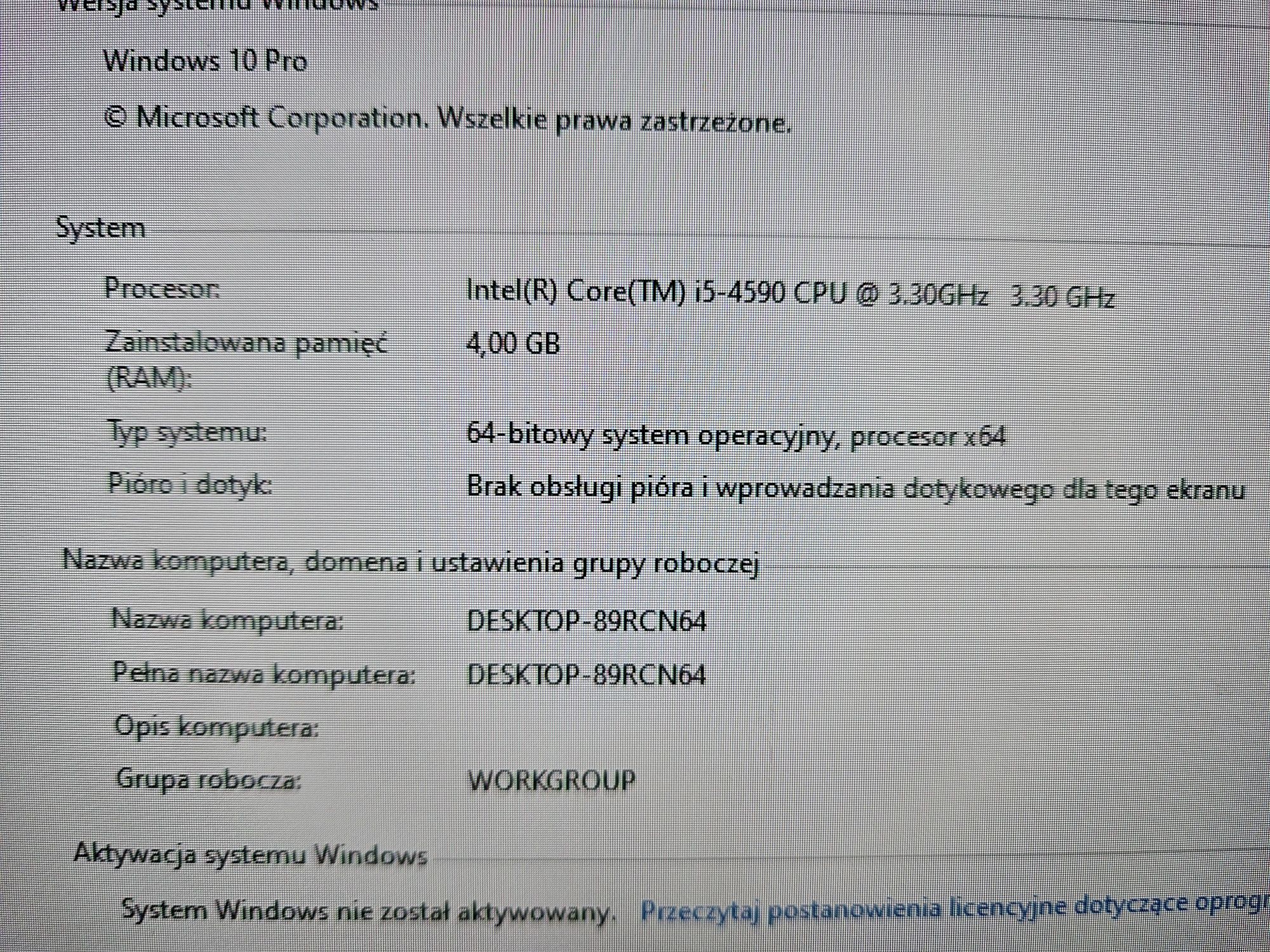 Komputer PC Dell Optiflex 3020 i5 3,3 GHz 256 GB