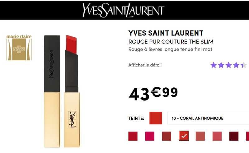 Стійкі помади для губ ysl rouge pur couture