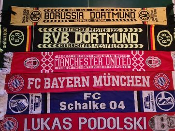 Szalik kibica x6 Borussia, Bayern, Schalke, Manchester