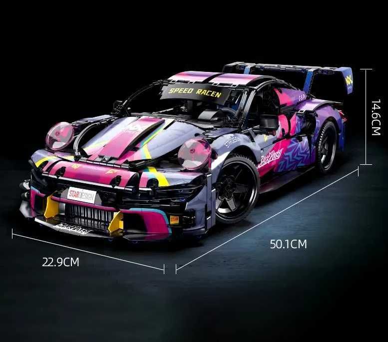 Конструктор Technic - Porsche 911 GT3 RS CyberPunk, 1611 шт, КОРОБКА