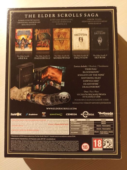 The Elder Scrolls anthology 10 płyt  + klucz w kieszeni