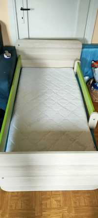 Łóżeczko drewniane dla dzieci+ materac