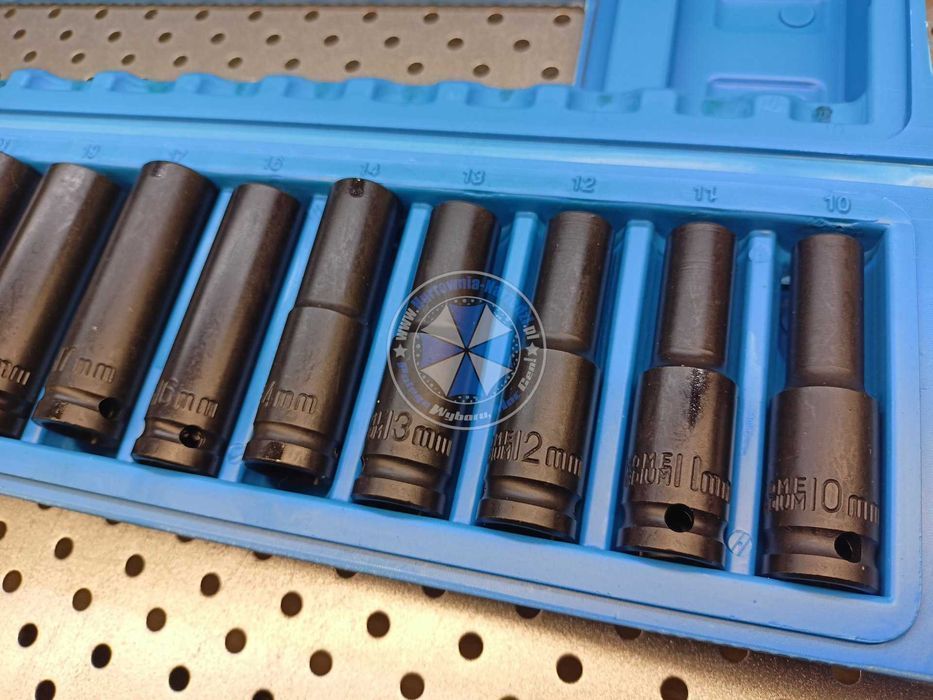 Nasadki Udarowe Długie 10-32mm 1/2" klucze nasadowe zestaw kluczy