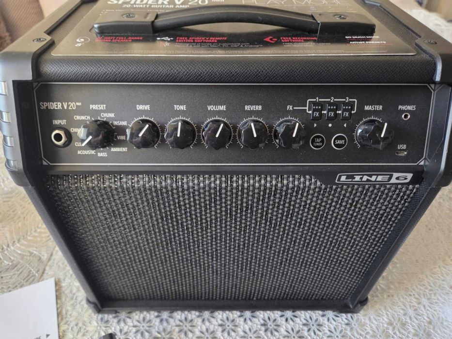 Combo gitarowe Line 6 Spider V 20 MKII.Do giitary i basu 20W Jak nowe.
