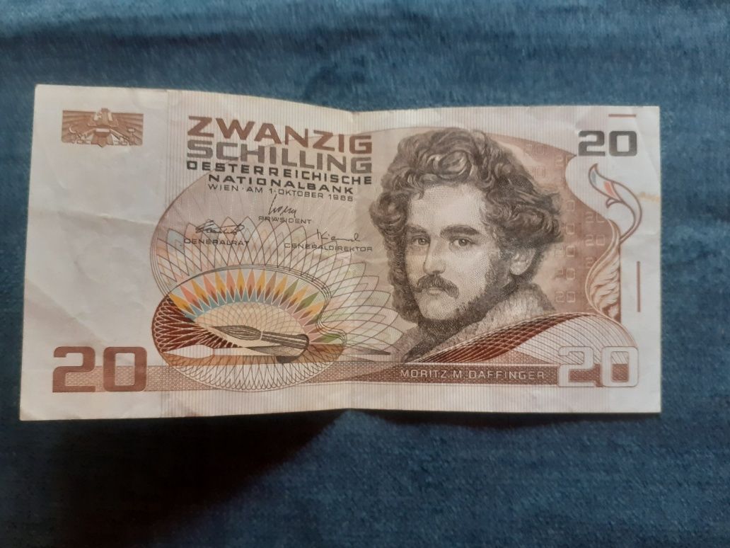 Banknot 20 Schilling Austriackich z 1986 r.
