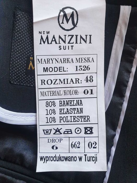 Garnitur VOLCANO MANZINI R48 - M - na 170-175cm NOWY z metkami