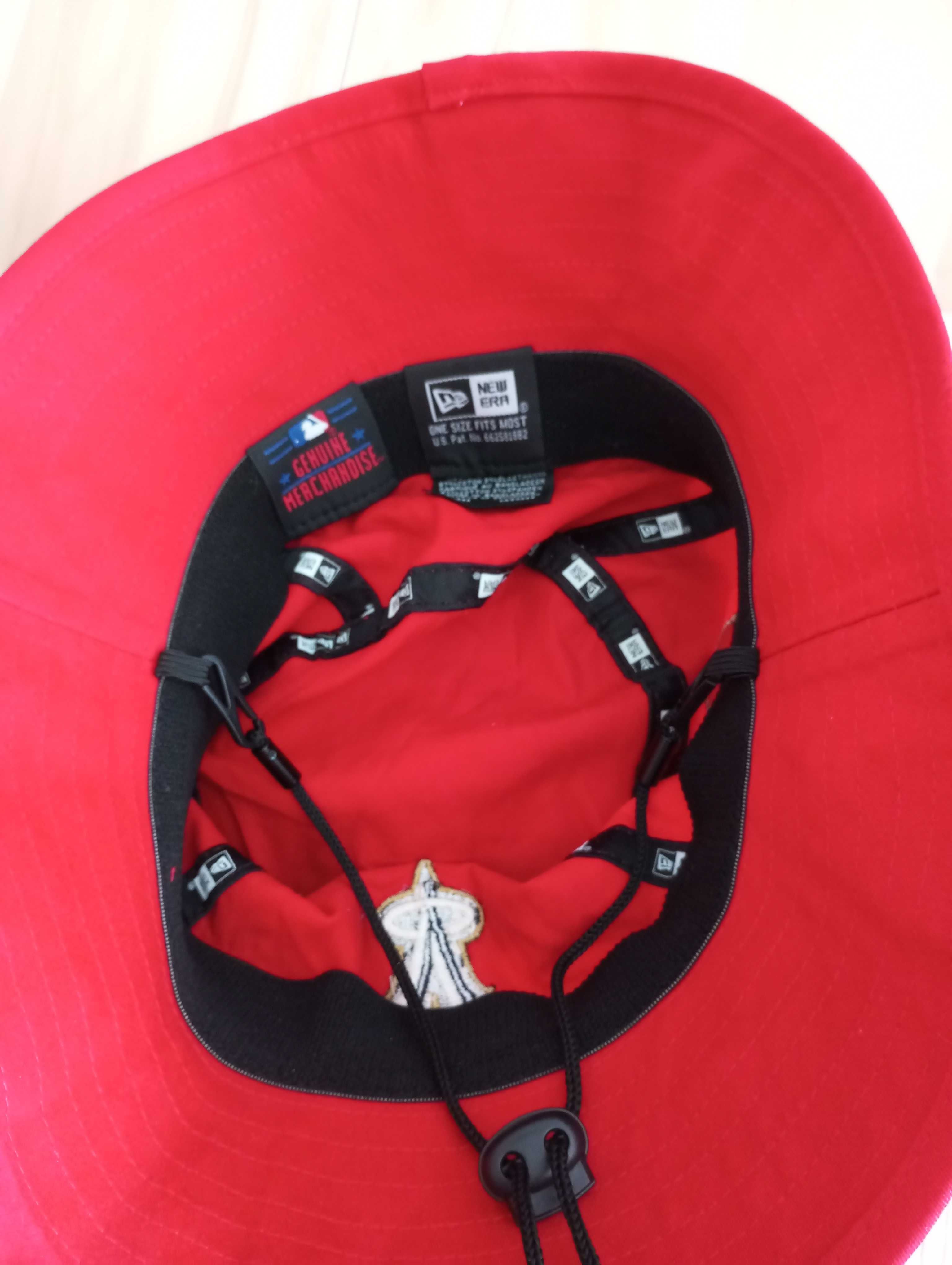 Kapelusz New Era American Bucket Czerwony rozm. uniwersalny