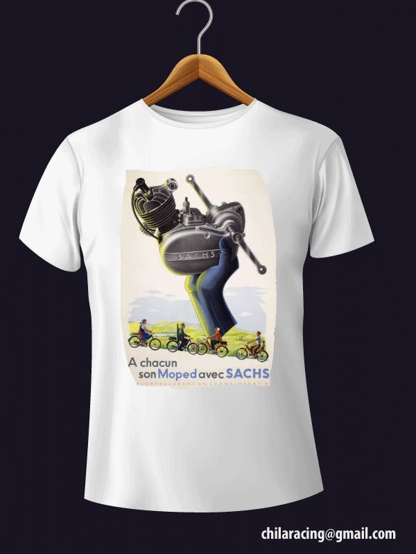 T shirt sachs moto vintage