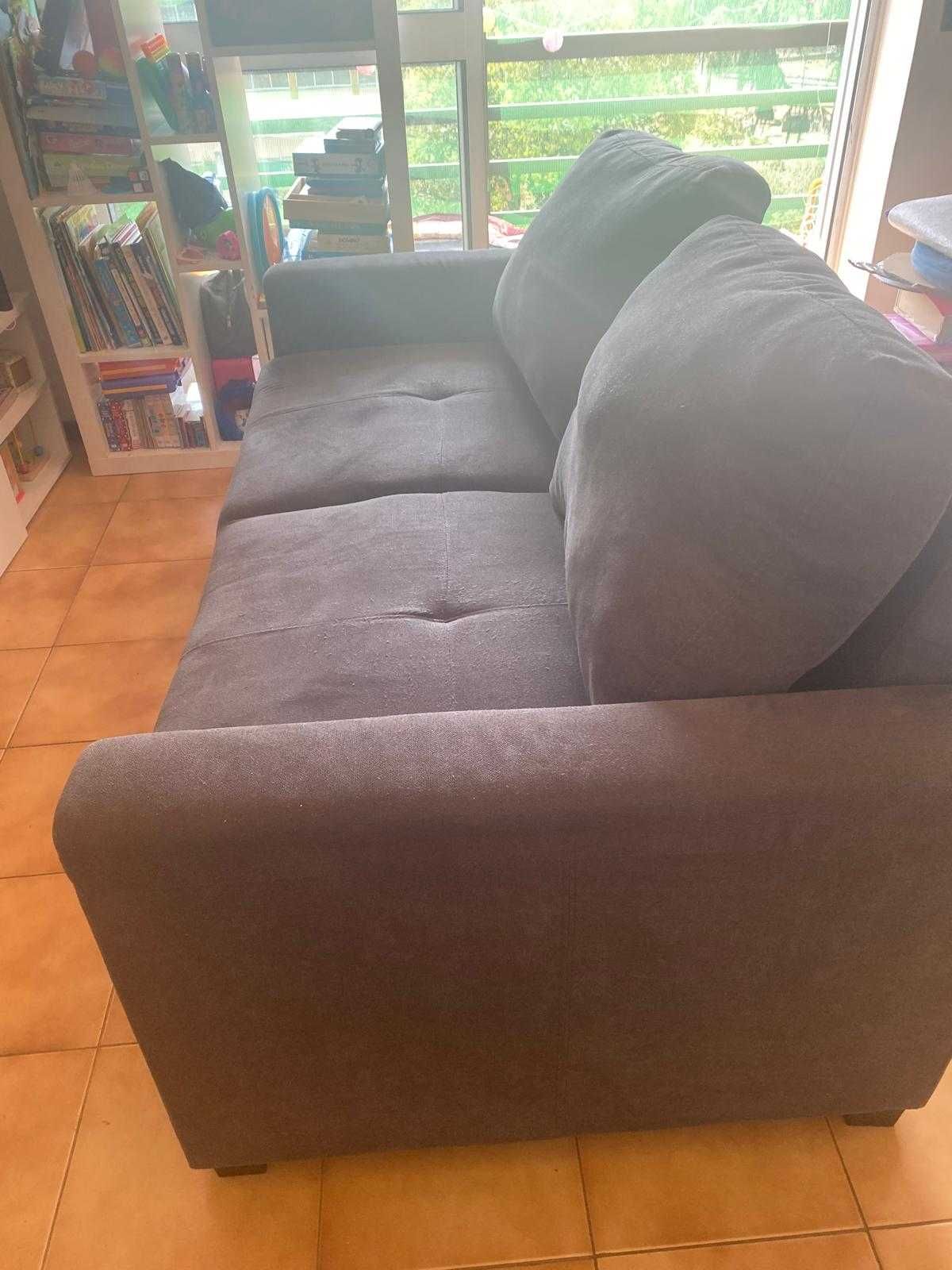 Sofá-cama com chaise longue com arrumaçao - Paton