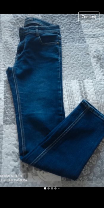 Granatowe spodnie jeansy rozmiar 40