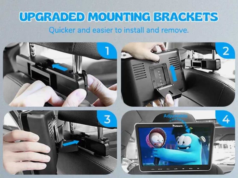 NAVISKAUTO BR1013B 10,1" przenośny odtwarzacz DVD 1szt.