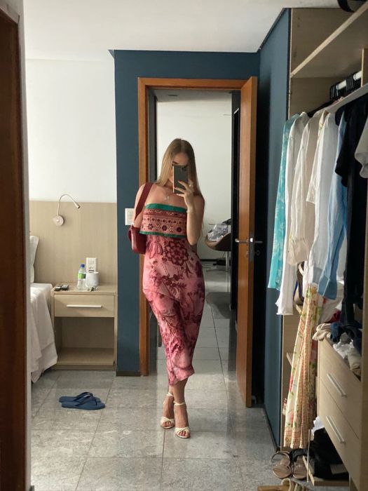 Vestido midi boho-chic