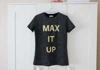 T-shirt brokatowy z nadrukiem MAX&Co . bluzka S 36 grupa maxmara top