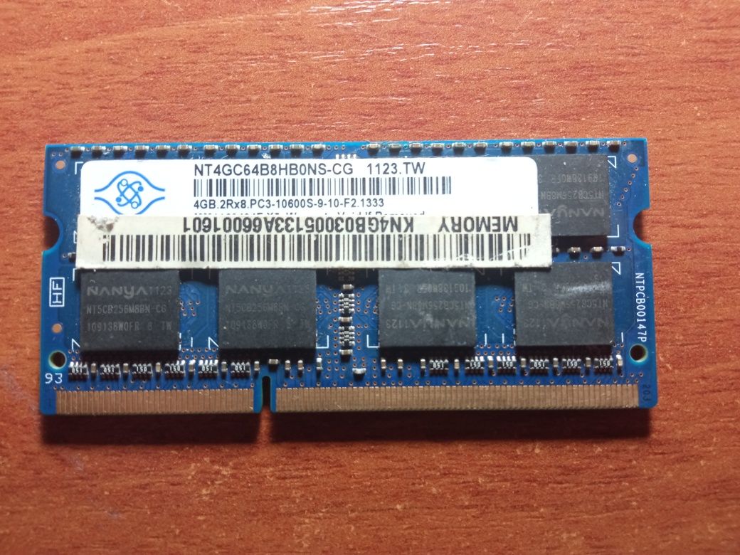 ОЗУ 4gb DDR3 для ноутбука