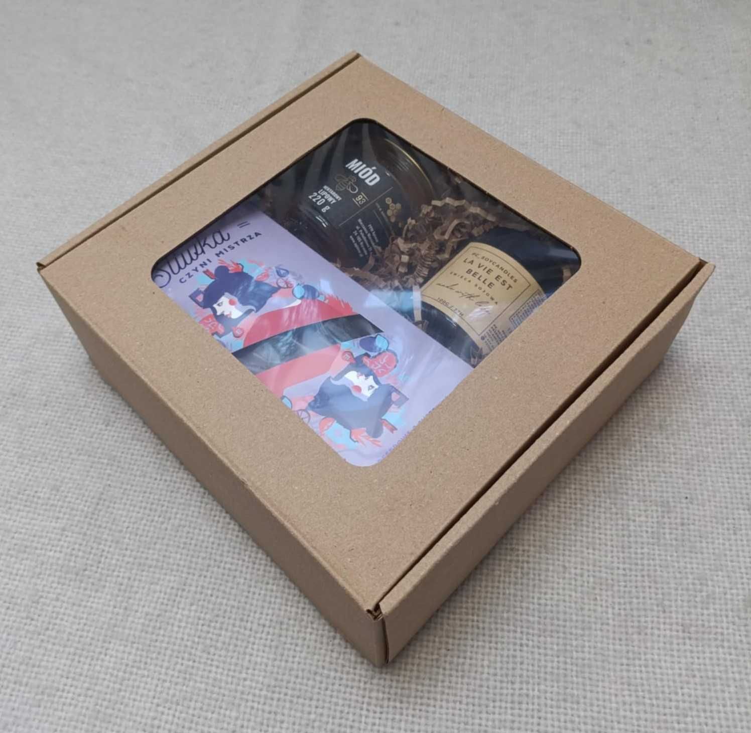 Zestaw Prezentowy Świeca Sojowa 120+Miód L.220g +CŚ