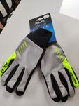 Rękawiczki skórzane na rower zimowe XLC fluo żel