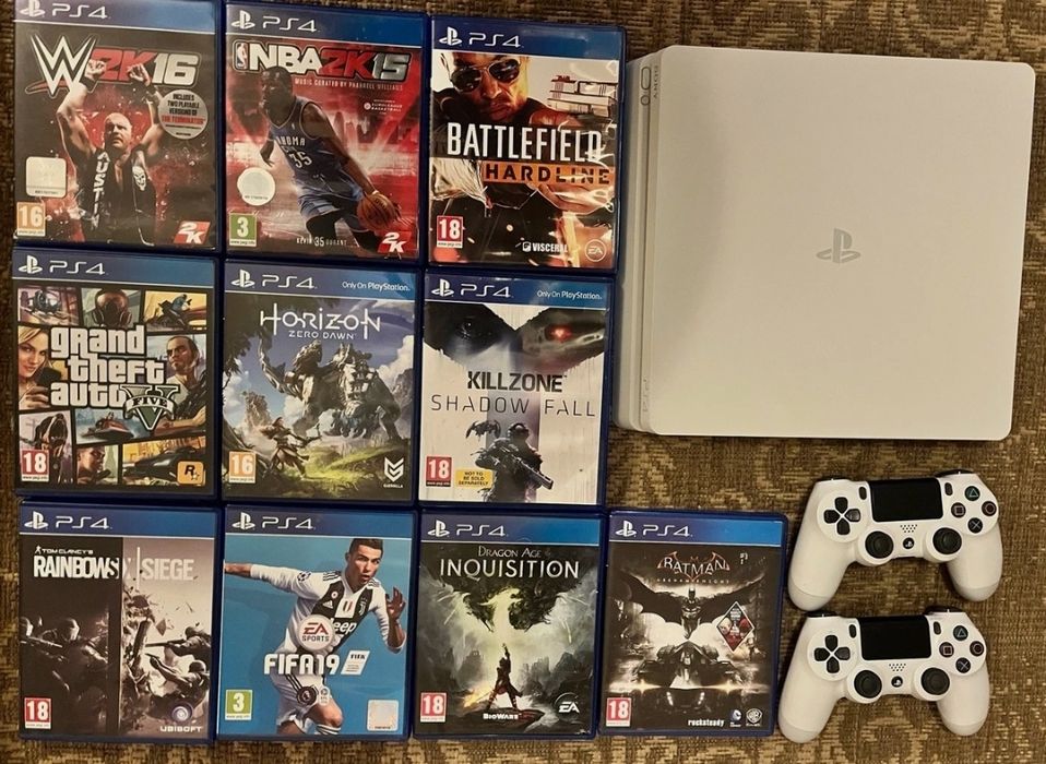ігрова приставка Sony PlayStation 4/ PS4 Slim 500GB/ 10 Ігор + GTA5