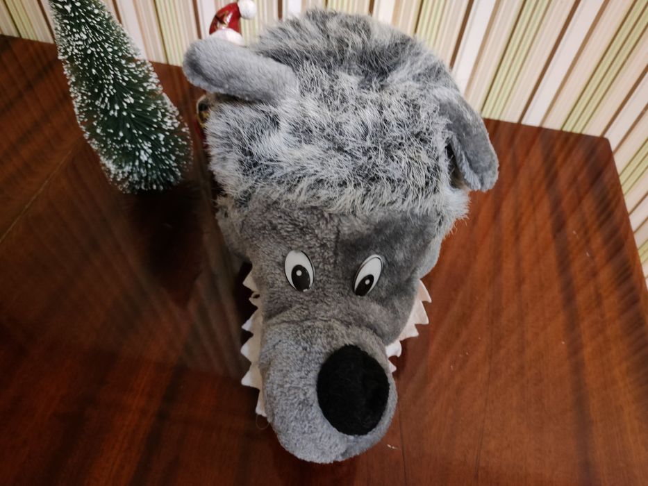 Новогодняя маска волка на утренник