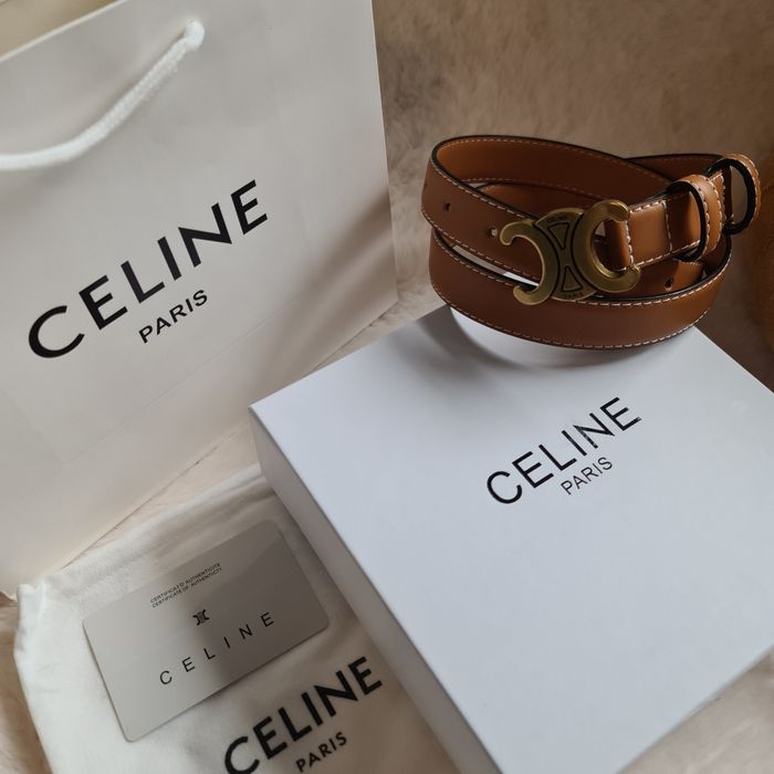 Pasek Damski Celine brazowy skora