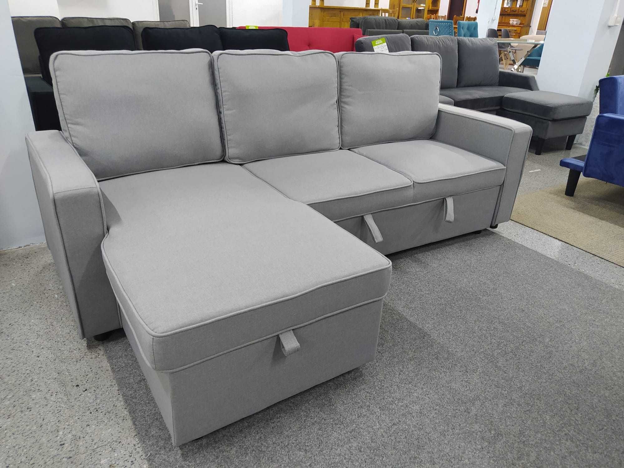 Sofa chaiselongue cinza